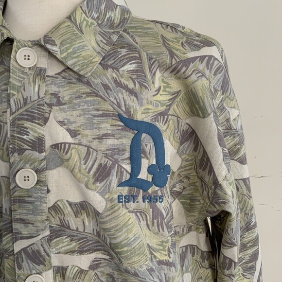 Disneyland Resort Spirit Jersey Shirt Jacket Tropical Palm Button Down Shacket L - Picture 4 of 12